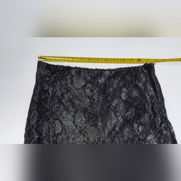 The Sang Black High-Waisted Shimmery Floral  Lace Whimsigoth Sexy Booty Shorts L - Picture 6 of 10